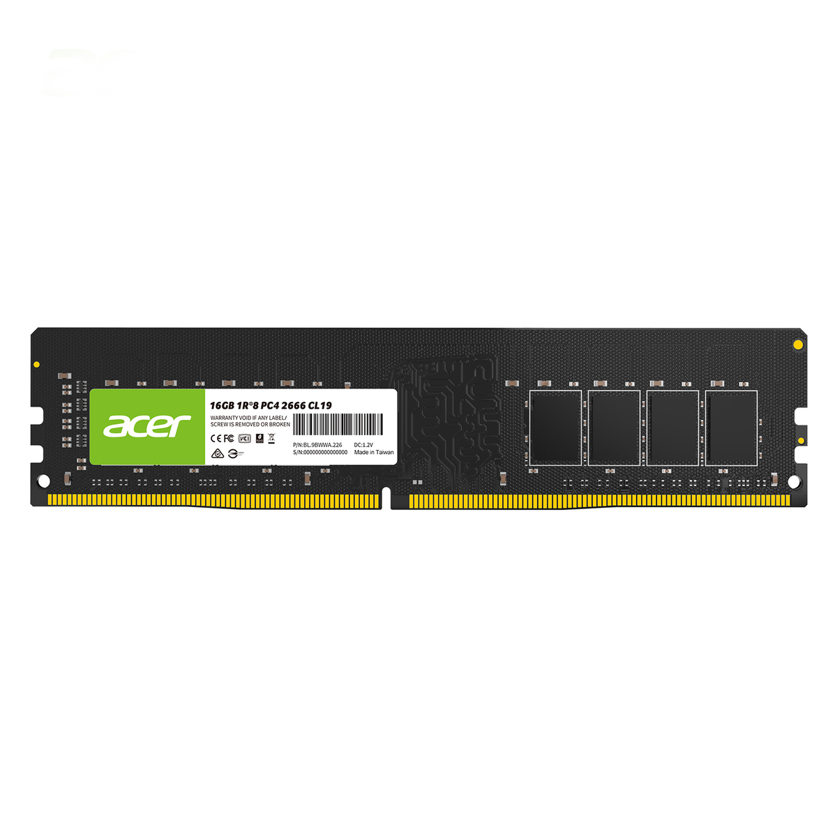 MEMORIA UDIMM DDR4 ACER UD100 16GB 2666MHZ CL19 (BL.9BWWA.226)