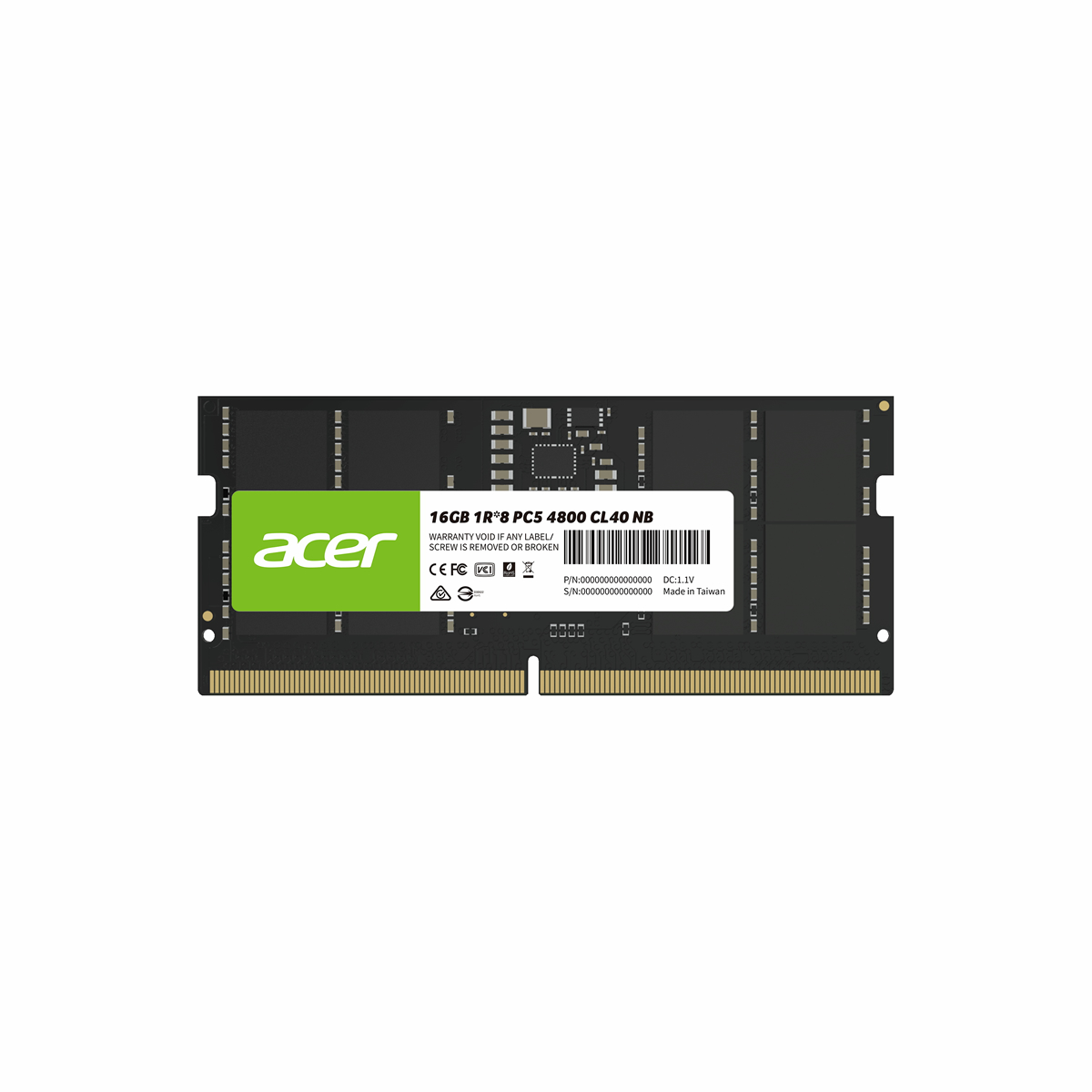 MEMORIA SODIMM DDR5 ACER SD200 16GB 4800MHZ CL40 (BL.9BWWA.412)