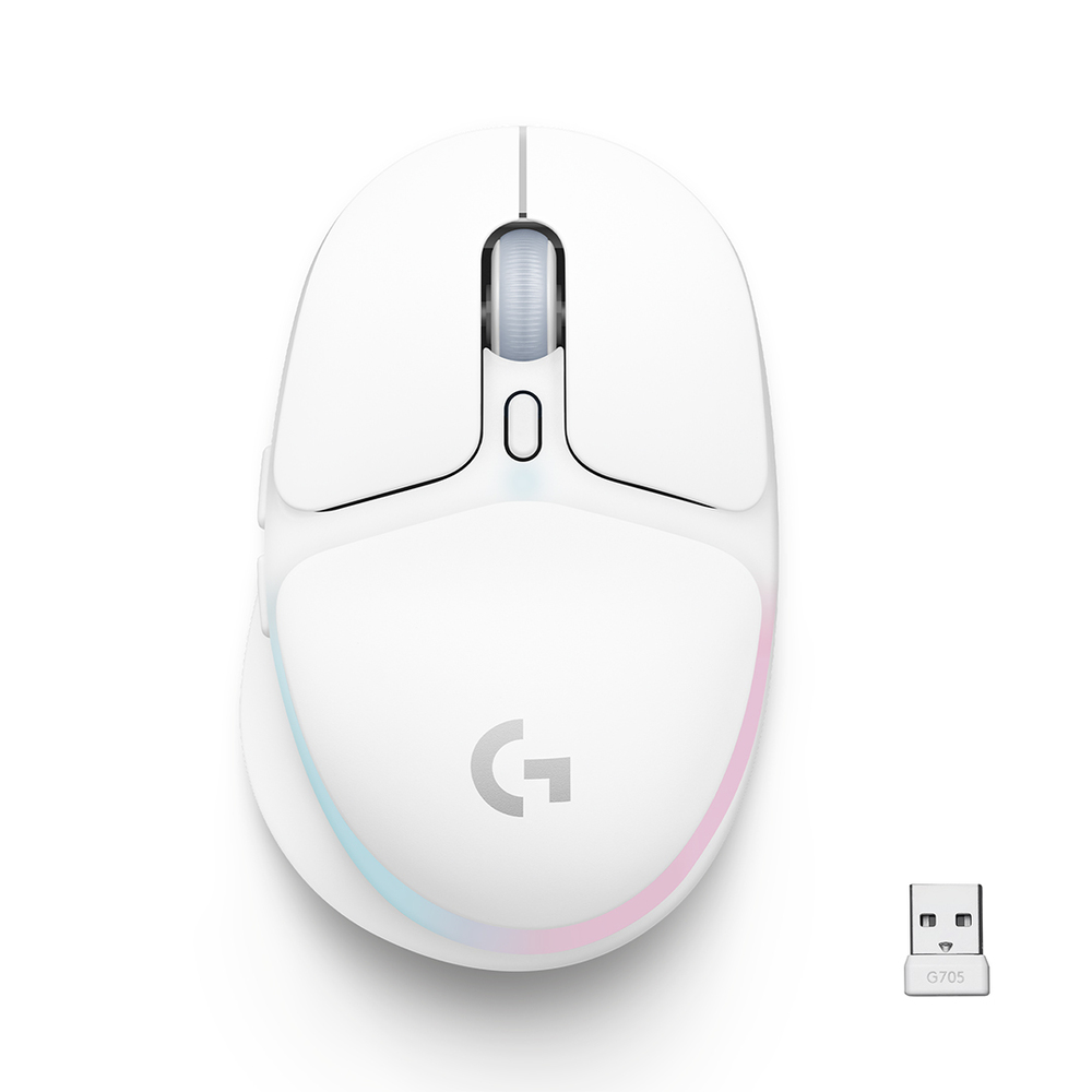 MOUSE LOGITECH G705 LIGHSPEED RGB 8,200DPI 85GR OFF-WHITE (910-006366)