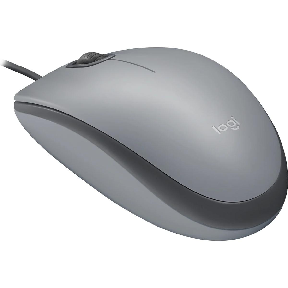 MOUSE LOGITECH M110 OPTICO USB 1,000 DPI SILENT GRAY (910-006757)