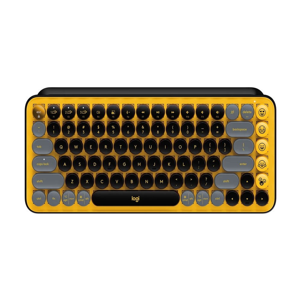 TECLADO LOGITECH POP KEYS MECAN. BT USB BOLT BLAST YELLOW (920-010713)