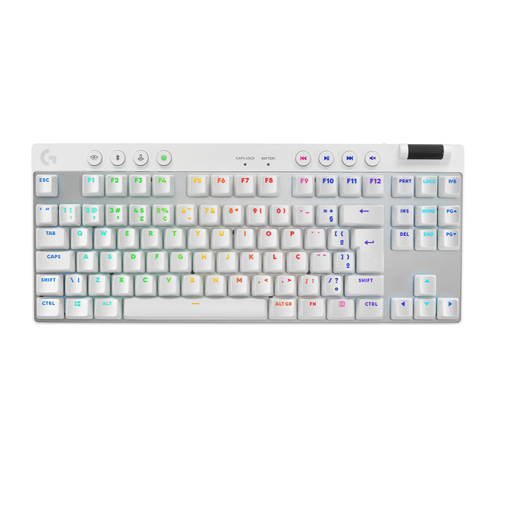 TECLADO LOGITECH PRO X TKL LIGHTSPEED BT USB RGB WHITE (920-012143)