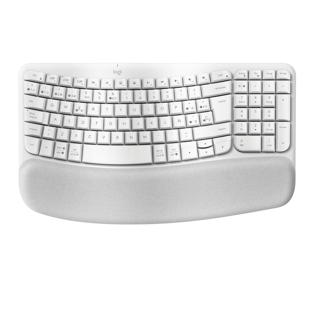 TECLADO LOGITECH WAVE KEYS USB BT MULTIDISP. OFFWHITE (920-012279)