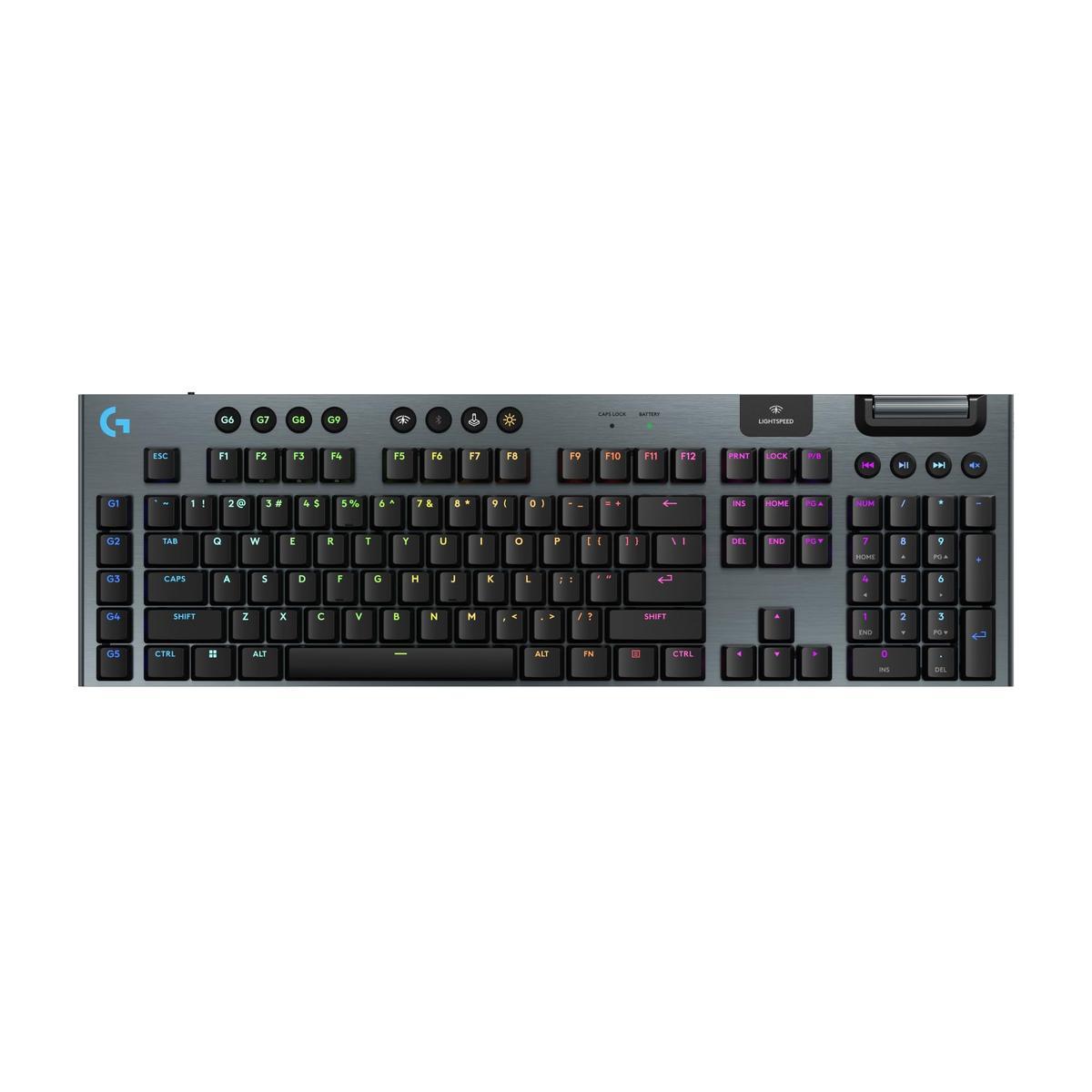 TECLADO LOGITECH G915 X LIGHTSPEED BT TACTILE RGB BLACK (920-012670)