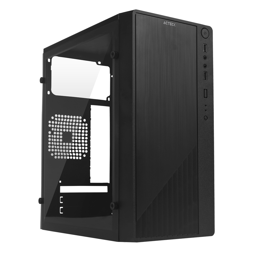 GABINETE ACTECK KIOTO GC220 MID TOWER USB 2.0/500W ACRILICO AC-933063