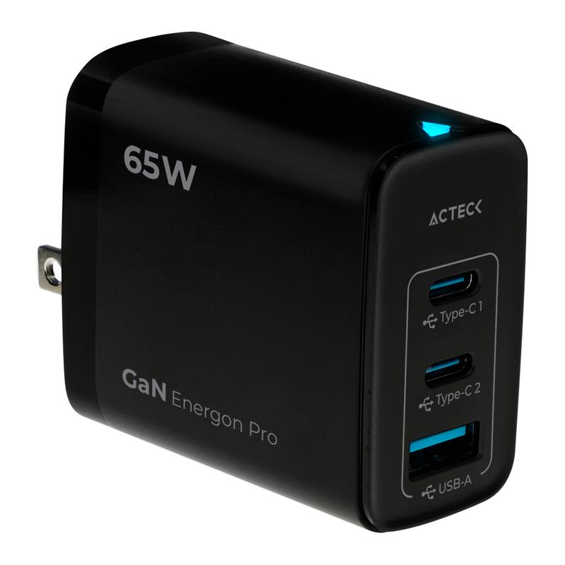 CARGADOR ACTECK CP665 PRO CARGA ULTRA RAPIDA 65W 2XUSB-C NEGRO AC-935579