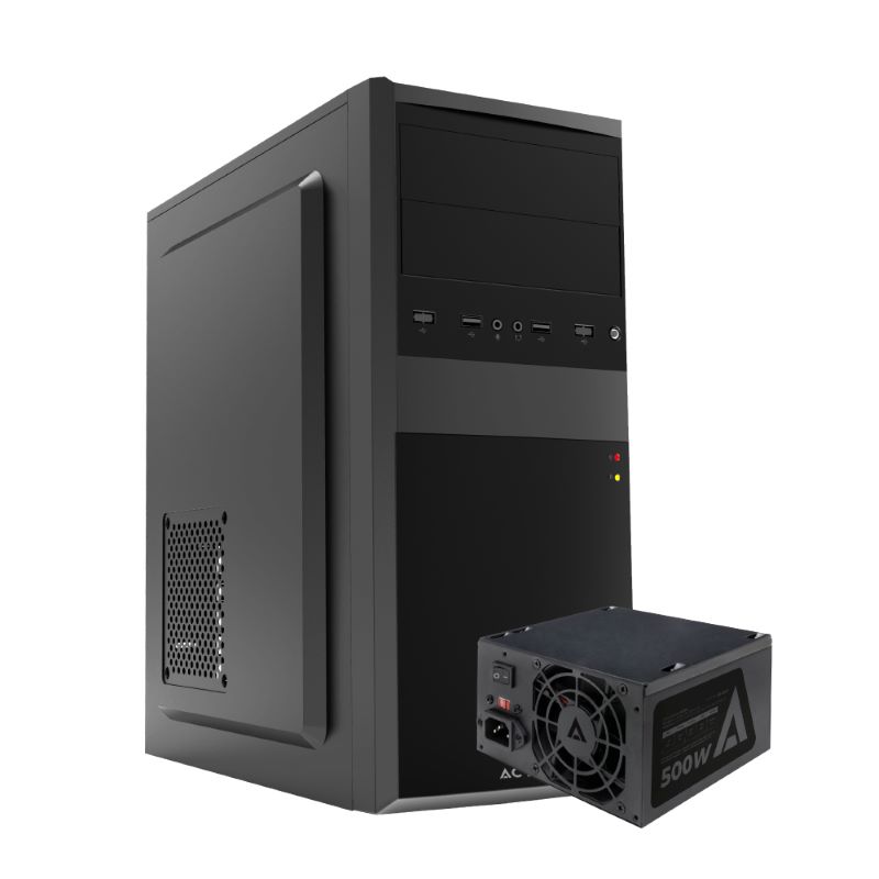 GABINETE ACTECK MTORRE KIRUNA II GM420 ATX FATX 500W NEGRO AC-935685