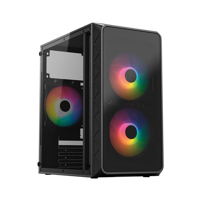 GABINETE ACTECK MINI TORRE DOOM GI730/ 600W/ USB 3.0/ 2.0/ 3VENT/NEGRO (AC-939225)