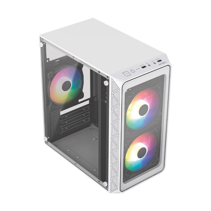 GABINETE ACTECK DOOM GI730 MINI-ATX 600W USB 3.0 2.0 3VENT BLANCO AC-939232