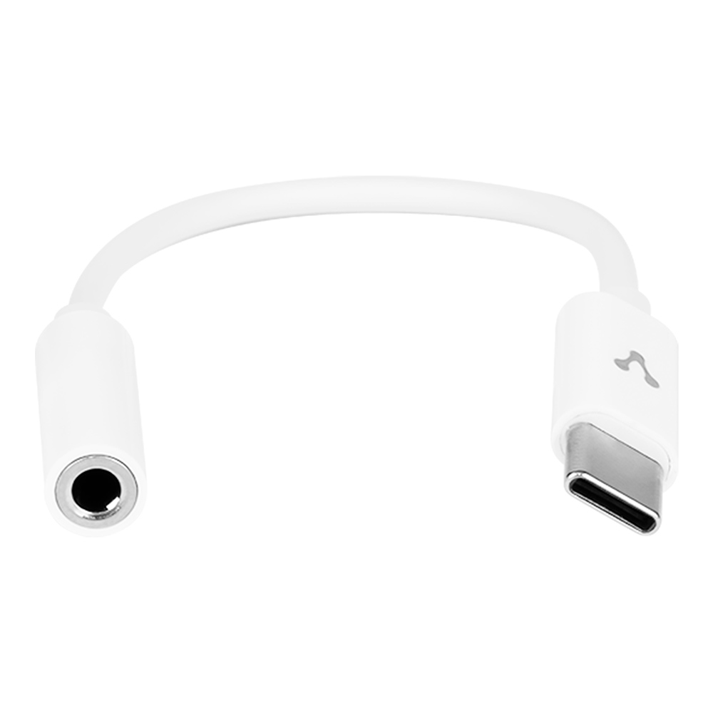 ADAPTADOR VORAGO USB TIPO C A 3.5 MM AUDIO OUT MIC IN BLANCO ADP-209