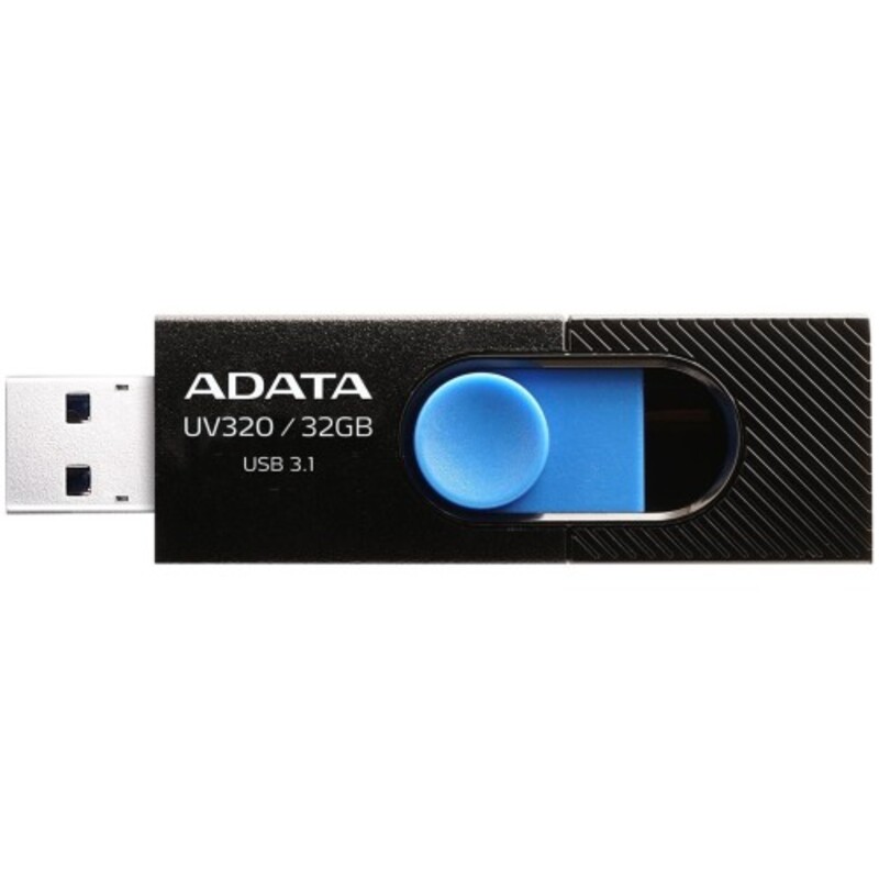 MEMORIA FLASH ADATA UV220 32GB USB 2.0 NEGRO/AZUL (AUV220-32G-RBKBL)