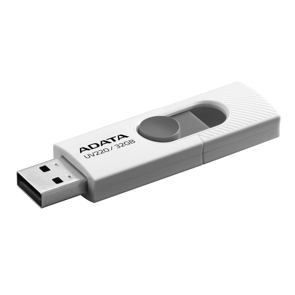 MEMORIA FLASH ADATA UV220 32GB USB 2.0 BLANCO/GRIS (AUV220-32G-RWHGY)