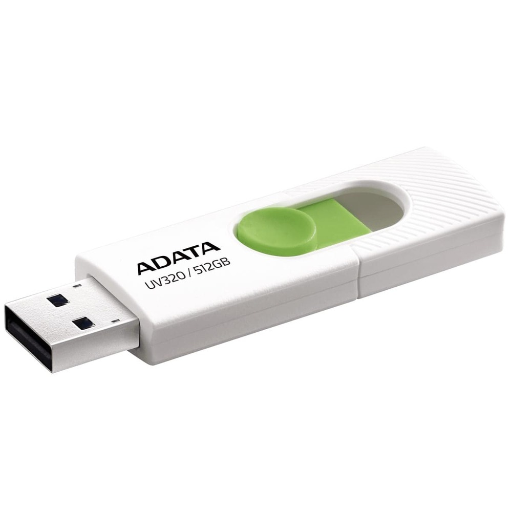 MEMORIA FLASH ADATA UV320 512GB USB3.2 WHITE-GREEN (AUV320-512G-RWHGN)