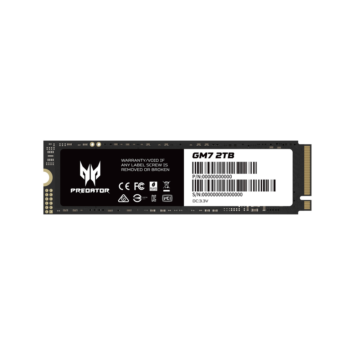 UNIDAD SSD PREDATOR GM7 2TB M.2 NVME GEN4X4 7200MB/S (BL.9BWWR.119)