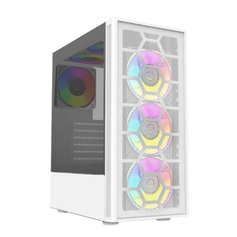 GABINETE BALAM MEDIA TORRE DRAGONFLYII GM740 ATX CRISTAL MALLA BLANCO BR-935999