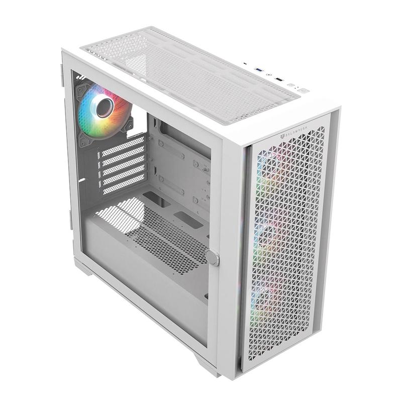 GABINETE BALAM 8000B CARBONO TWIN M-ATX USB 3.0 4 VENT ARGB BLANCO BR-938785