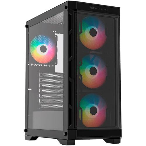 GABINETE BALAM 5000B MT CARBONO MB ATX 3USB 4VENT ARGB NEGRO BR-938839