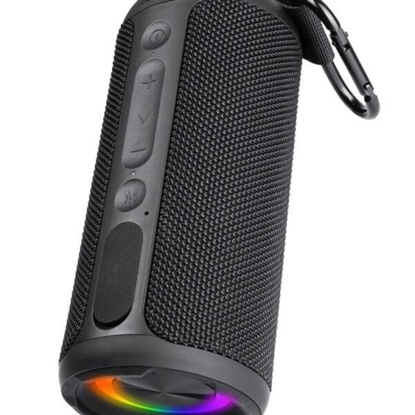 BOCINA VORAGO BT/USB/AROS RGB/TWS/26W RMS 7 HRS AUTONOMIA TELA (BSP-430)