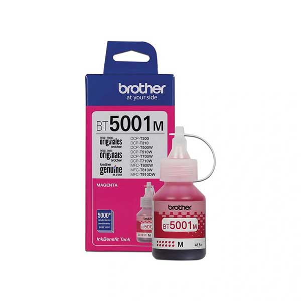 BOTELLA DE TINTA BROTHER BT5001M MAGENTA 5000 PAGINAS BT5001M