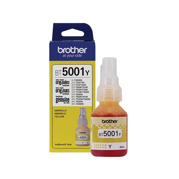 BOTELLA DE TINTA BROTHER BT5001Y AMARILLO 5000 PAGINAS BT5001Y