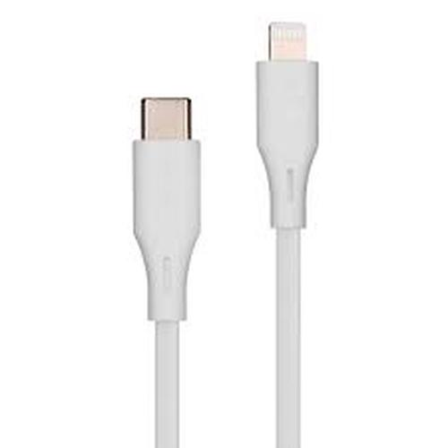 CABLE VORAGO TIPO C-  LIGHTNING 20W 1 METRO CARGA RÁPIDA  BLANCO (CAB-CL01W)