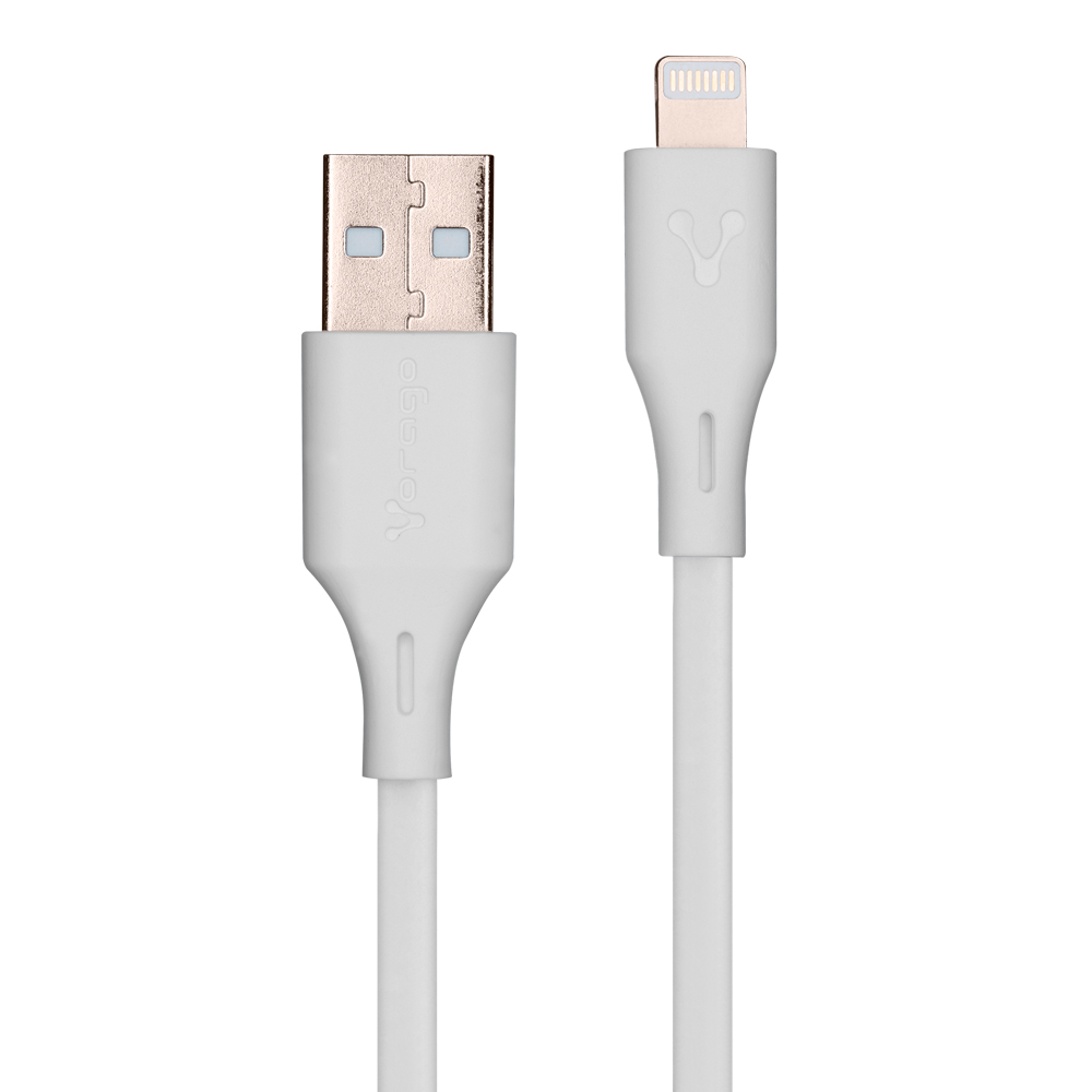 CABLE VORAGO USB-APPLE LIGHTNING 1 METRO BLANCO (CAB-L01W)