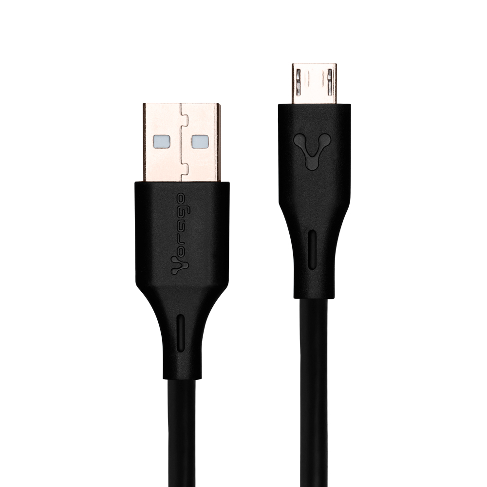 CABLE USB VORAGO USB - MICRO USB 1 METRO NEGRO (CAB-M01B)