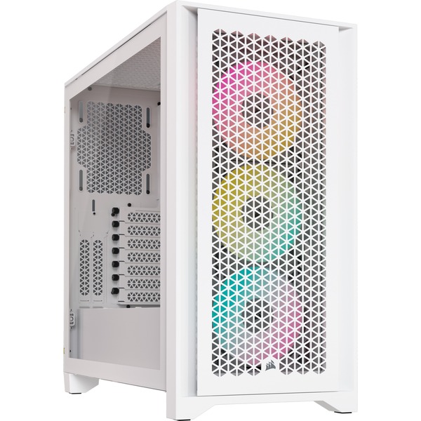 (ED) GABINETE CORSAIR ICUE 4000D RGB AIRFLOW MID-TOWER, WHITE CC-9011241-WW