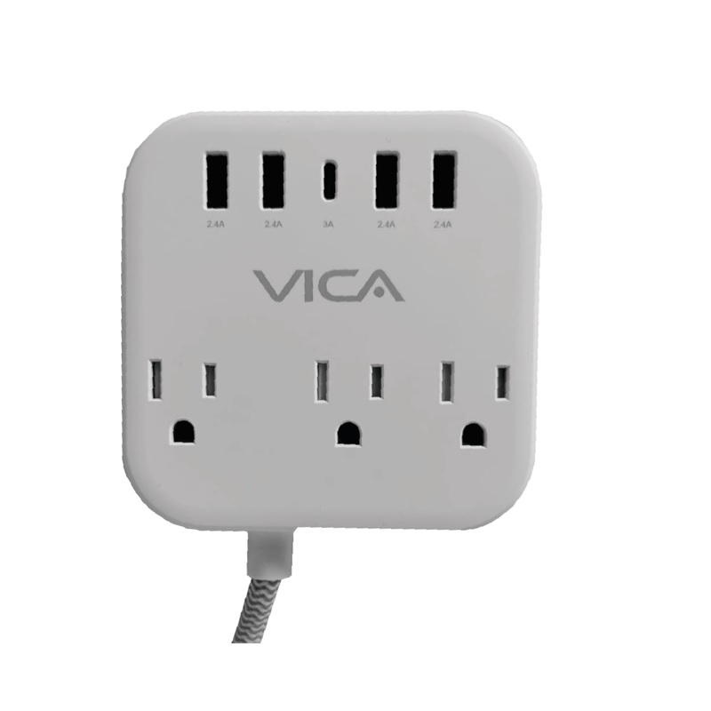 SUPRESOR DE PICOS VICA C/ 3 TOMAS 4 PTOS USB-A Y 1 PTO USB-C (EX 7P)