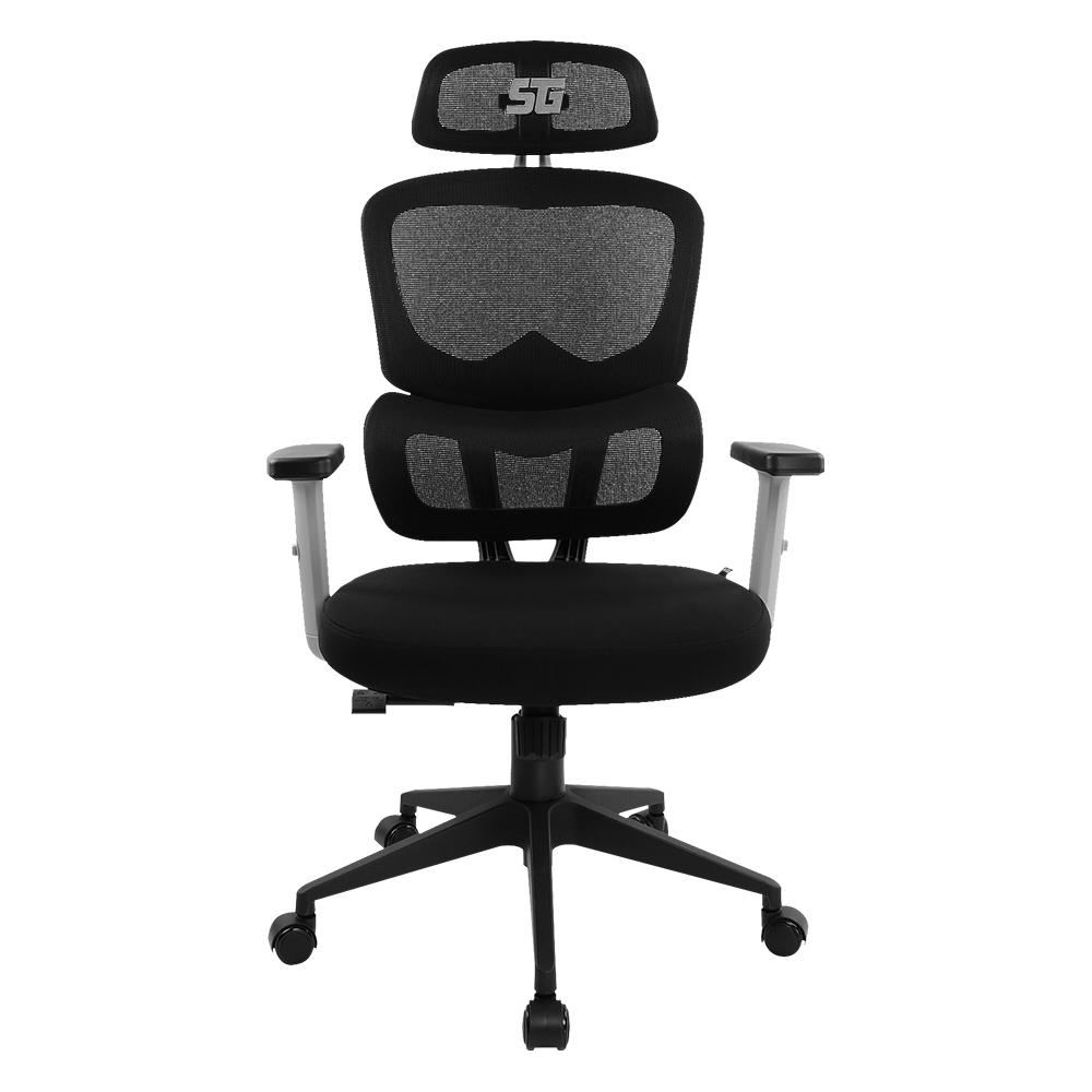 SILLA START THE GAME RECLINABLE/DESCANSABRAZOS 1D/NEGRA MESH (CGM-400-BK)