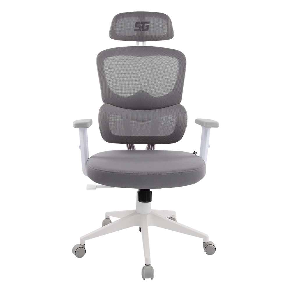 SILLA START THE GAME RECLINABLE/DESCANSABRAZOS 1D/BLANCA MESH (CGM-400-WH)