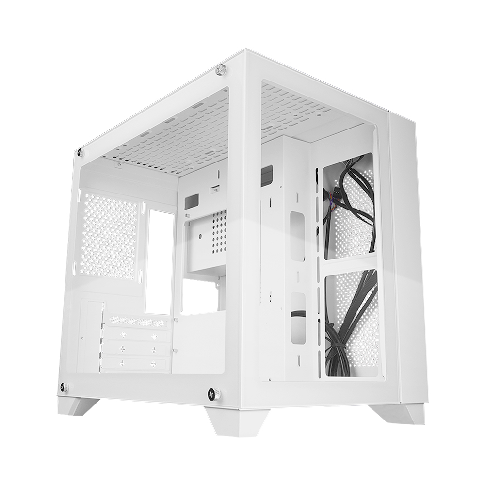 GABINETE GAME FACTOR MATX FISHTANK DOBLE CRISTAL USB 3.0 S/FTE BLANCO CSG570-WH