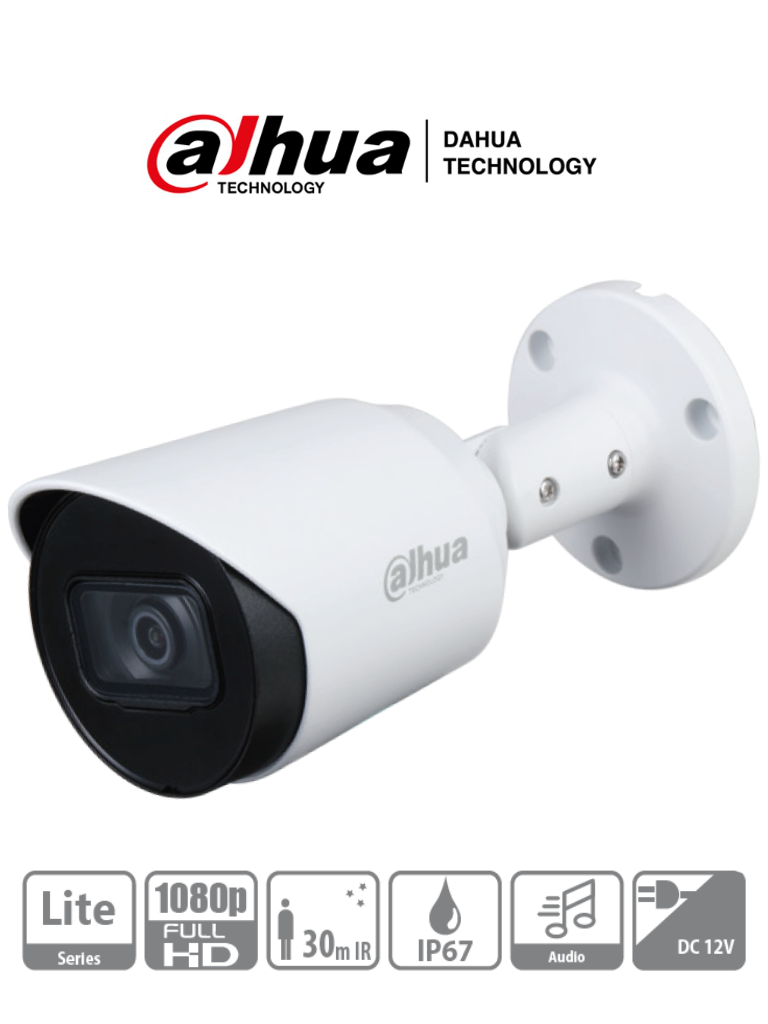 CAMARA DAHUA BULLET HDCVI 2MP/MICROFONO INTEGRADO(HAC-HFW1200T-A)