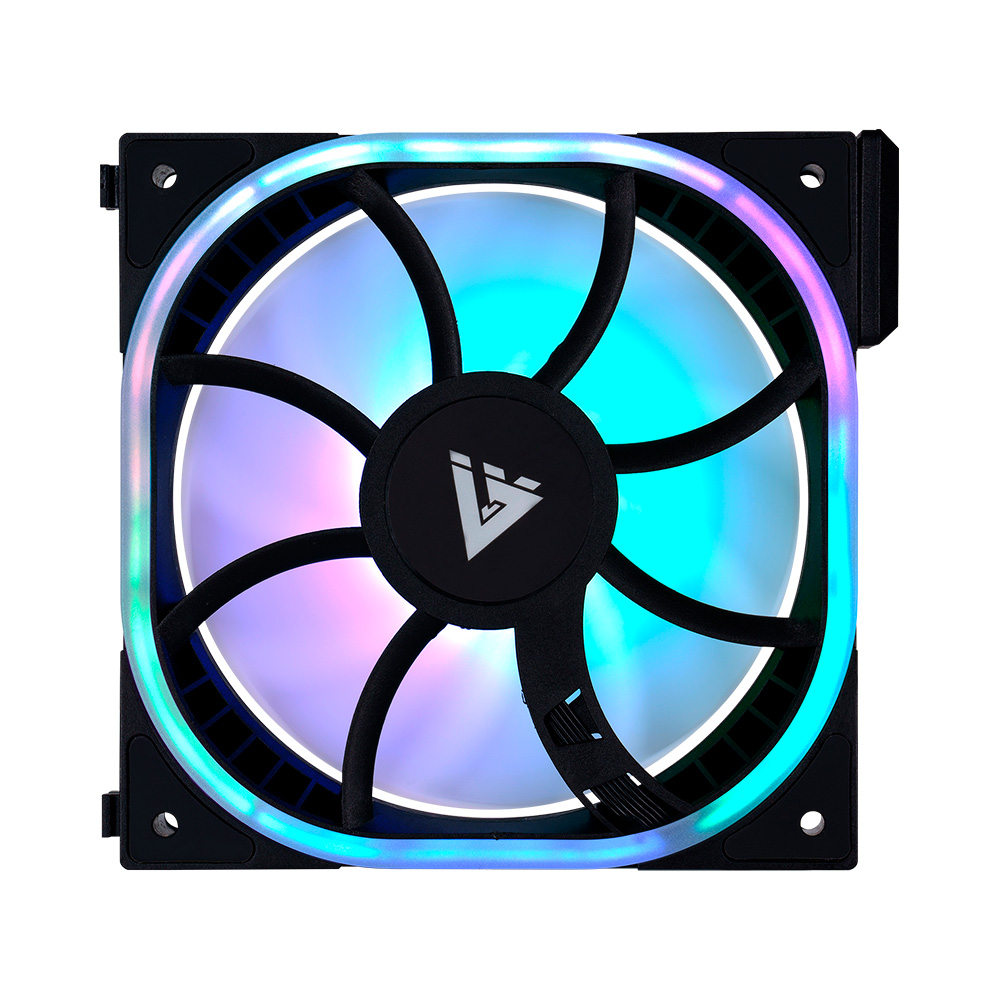 VENTILADOR MODULAR GAME FACTOR 120MM 58CFM 1900RPM RGB NEGRO FG500-BK