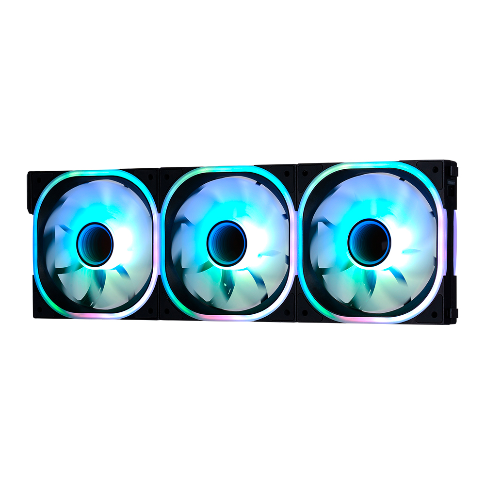 KIT VENTILADORES MODULAR GAME FACTOR 3X120MM 58CFM RGB NEGRO FKG500-BK