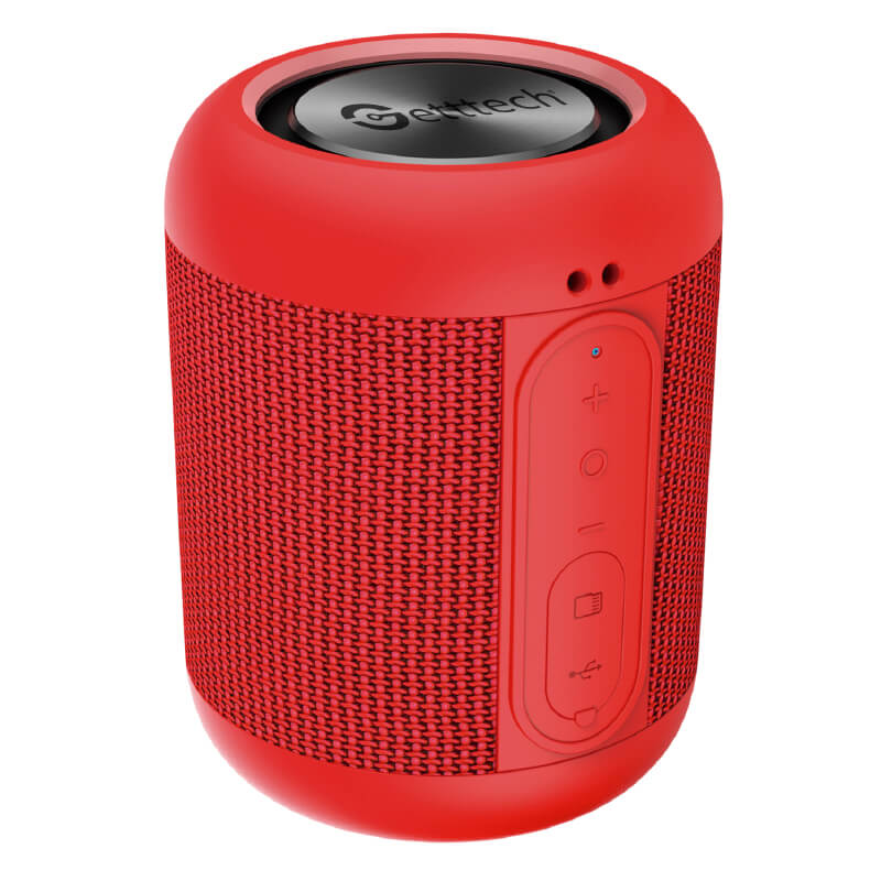 BOCINA GETTTECH GAL-31502R BLUETOOTH 4.2 MICROFONO, 3.5MM, RANURA MICROSD, ROJO LOUD SG-230