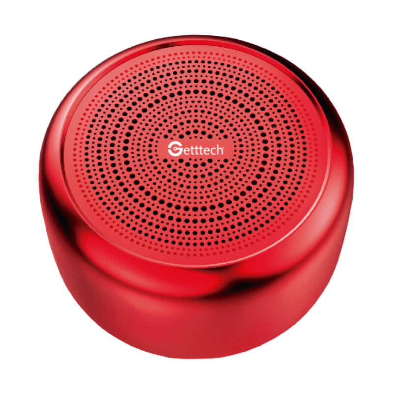 MINI BOCINA GETTTECH GAM-31501R BLUETOOTH 4.2 MELODIC ROJO SG-220