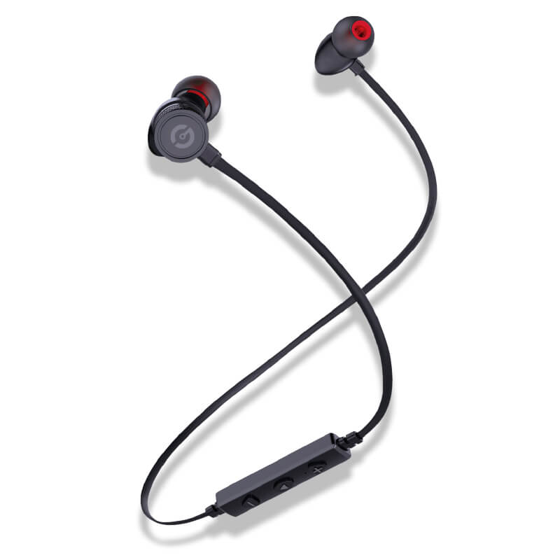 AUDIFONOS MANOS LIBRES GETTTECH GAP-29702 BLUETOOTH 4.2 NEGRO C/ ROJO SPORTPERFORMER GE-200