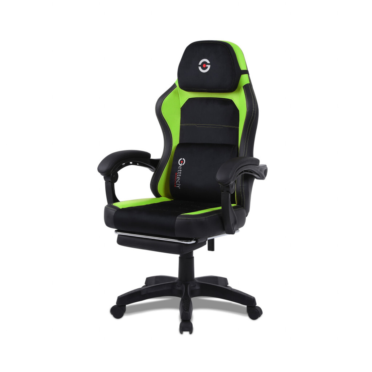 GAR-GAOPY-G2-GR Getttech Gaming Gaming Chair Green & Black