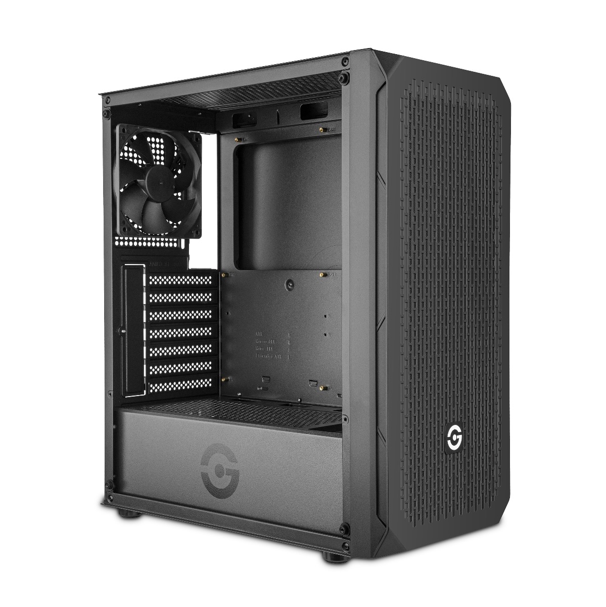 Getttech Gaming PC Case with Mesh Front Panel - SKU: GCM-ASGX1-01BK