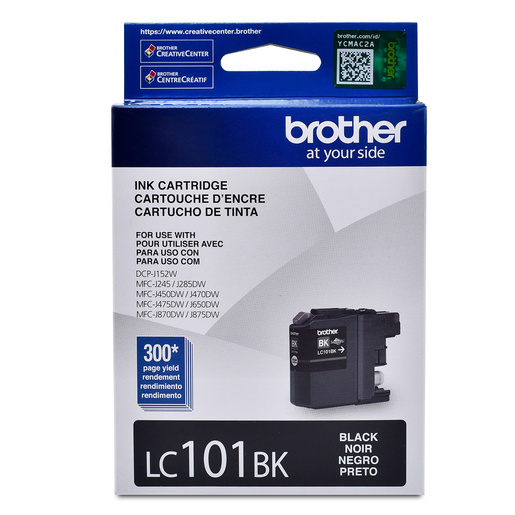 CARTUCHO BROTHER LC101BK NEGRO RENDIMIENTO DE 300 PAG PARA J870D LC101BK