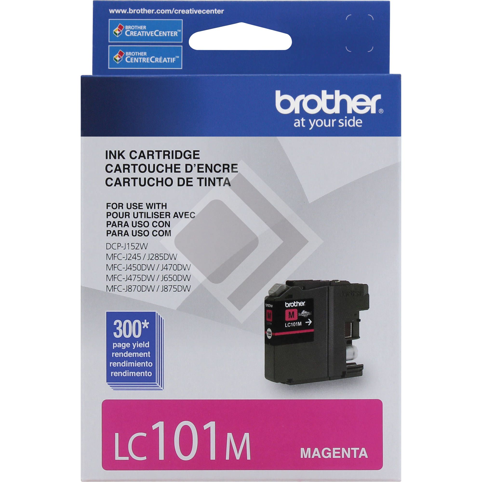 CARTUCHO BROTHER LC101M MAGENTA RENDIMIENTO DE 300 PAG PARA J870 LC101M