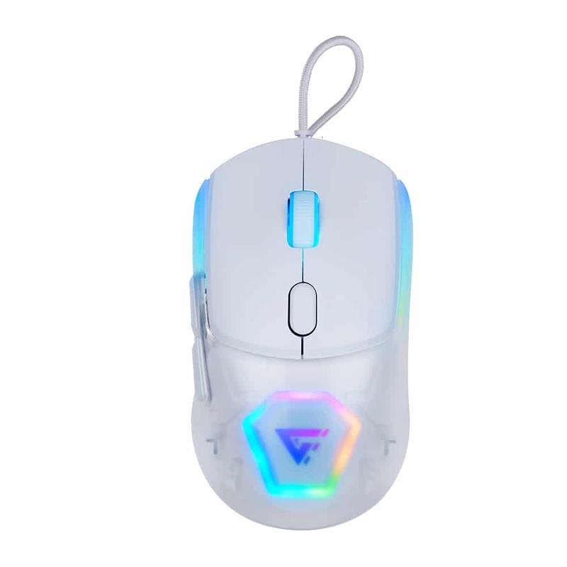 MOUSE GAME FACTOR CARCASAS INTERCAMBIABLES P3327 12K DPI RGB USB BLANCO (MOG530-WH)