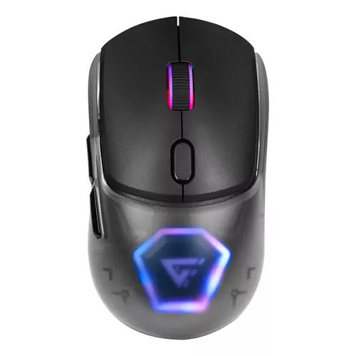 MOUSE GAME FACTOR CARCASAS INTERCAMBIABLES 2.4G+BT P3395 26K DPI RGB NEGRO (MOW700-BK)