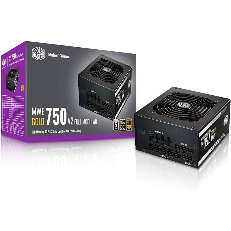 FUENTE DE PODER COOLER MASTER MWE GOLD V2 FM 750W MPE-7501-AFAAG-3U2