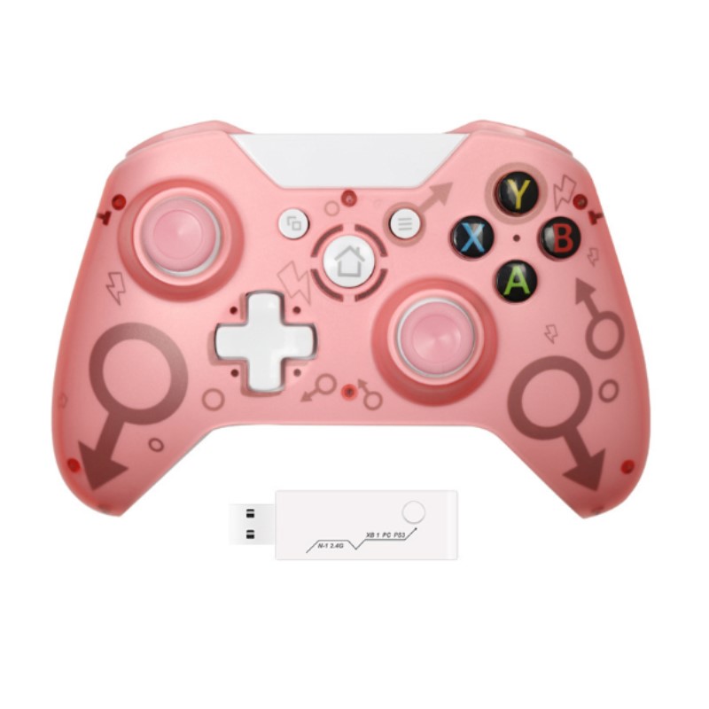 CONTROL INALAMBRICO ROSA USB N-1, COMPATIBLE CON XBOX ONE, PS3 , PC 2.