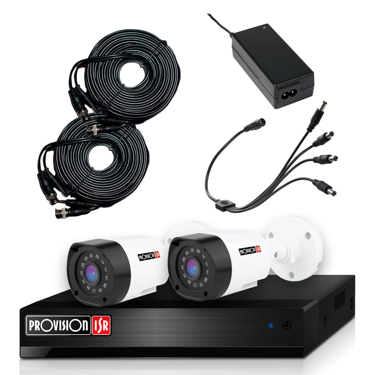 PROVISION KIT 2 CAM BALA 2MP +DVR 4CH + 1 IP PENTH (PAK2LIGHTCC2MP-28)