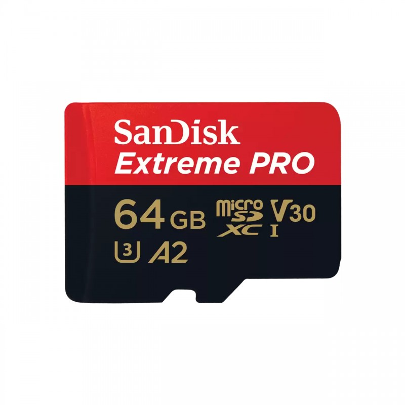 MEMORIA SANDISK MICRO SD EXTREME PRO 64GB V30 A2 (SDSQXCU-064G-GN6MA)