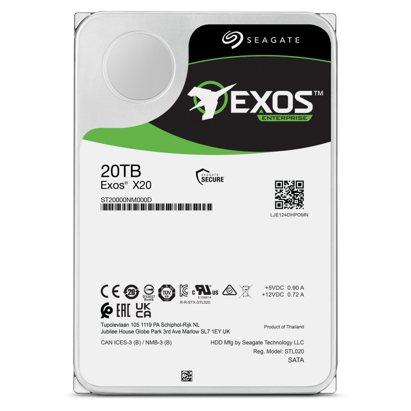 DISCO DURO INTERNO SEAGATE 3.5 20 TB ST20000NM000D EXOS X20 SATA