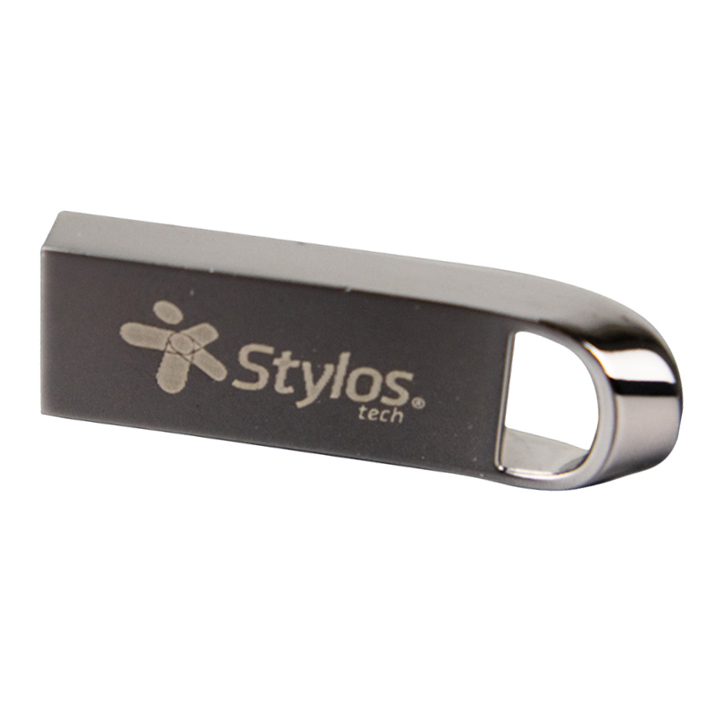 MEMORIA USB STYLOS 16 GB ST500 FLASH 2.0 PLATA STMUS516B